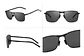 Gafas de Sol Polarizadas Veithdia V2462 Armazón Negro Lente Gris UV400 - Miniatura 2