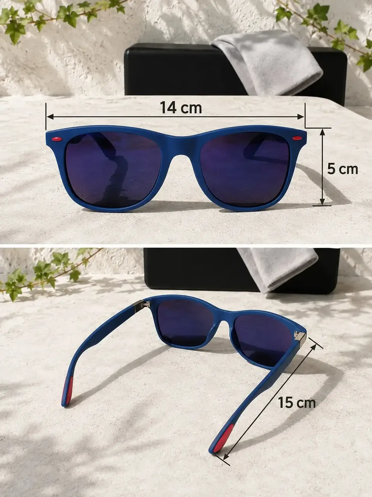 Lente De Sol Polarizado Azul Hombre Con Caja Filtro Uv400 2
