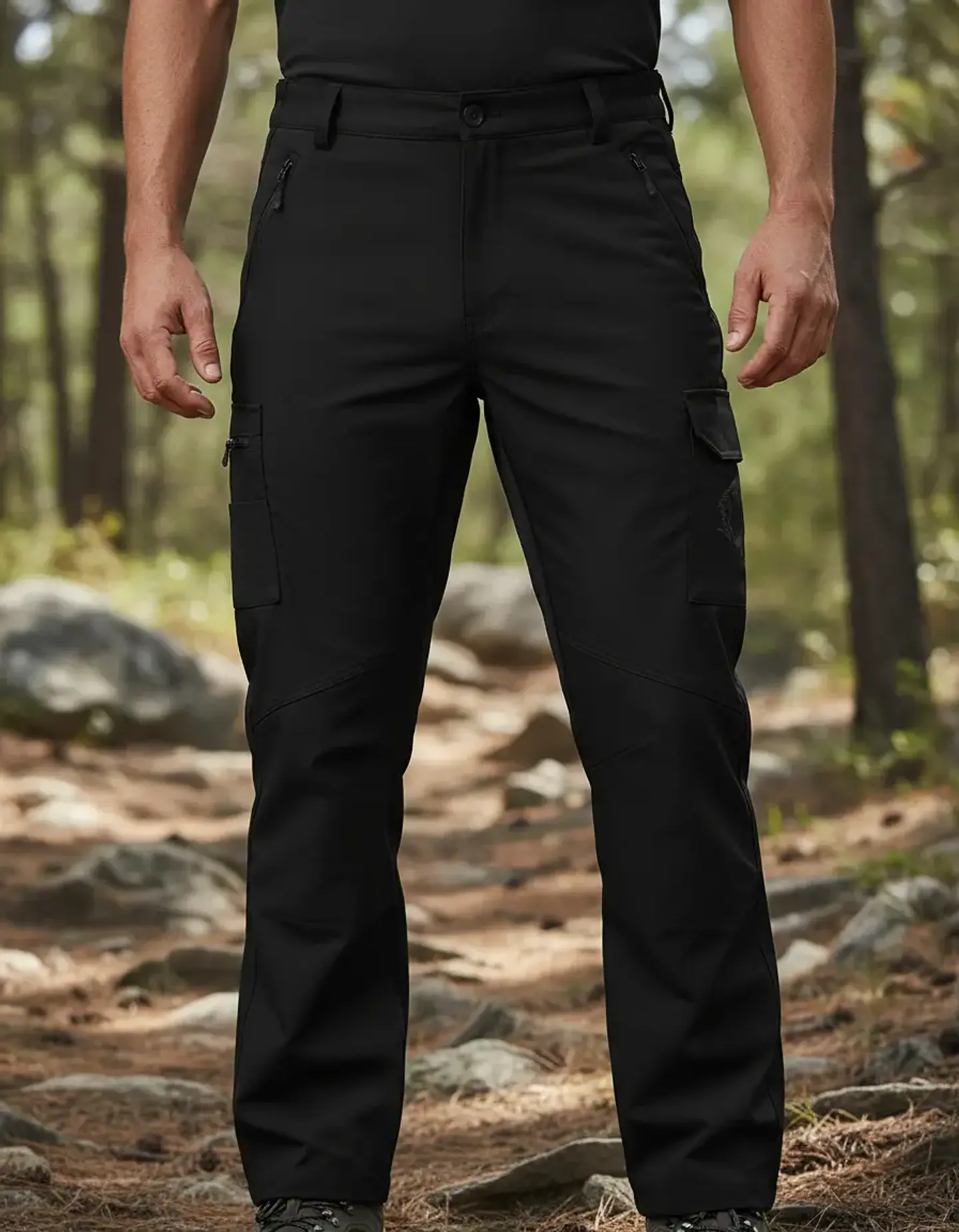 Pantalón Softshell Hombre Cargo Impermeable Para Nieve 3