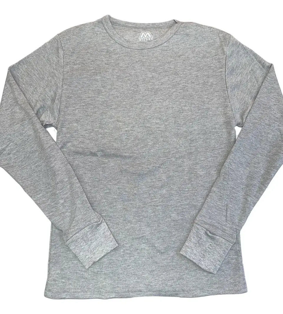 Pack 3 Camisetas Juveniles Algodón Manga Larga Gris Milano 2