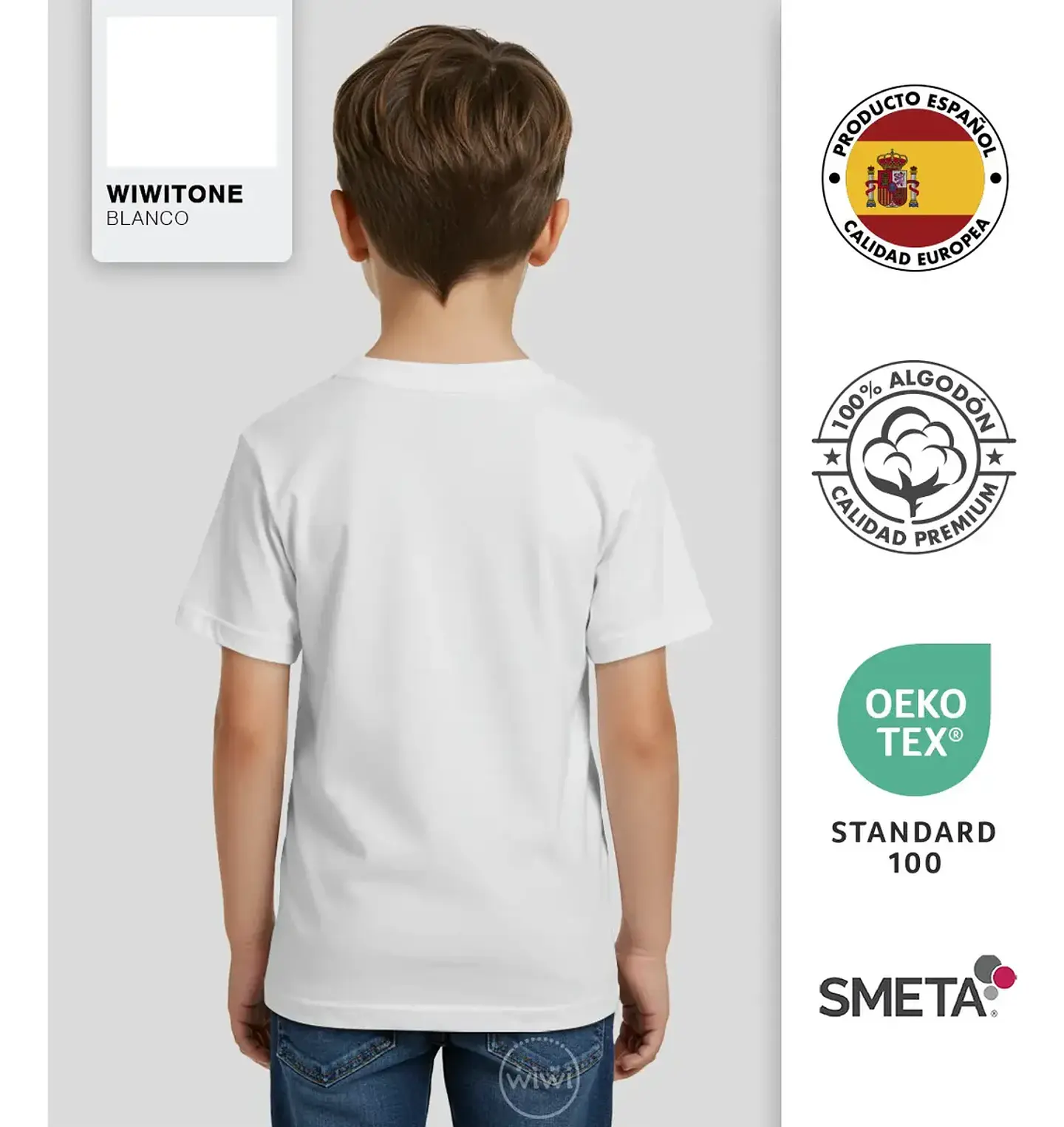Polera Premium Para Niño De 100% Algodon Manga Corta Unisex 2