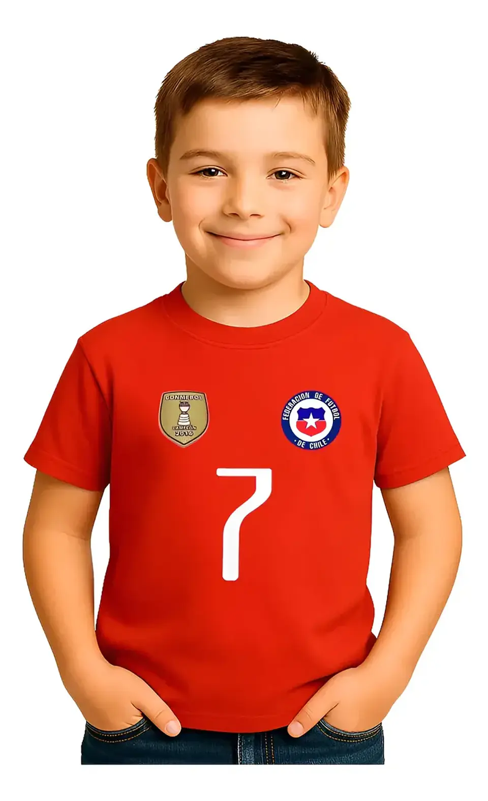 Polera Algodón Selección Chile 2016 Niño Futbol Grafimax 1