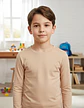 Pack 3 Camisetas Beige Niño 100% Algodón Manga Larga - Miniatura 1