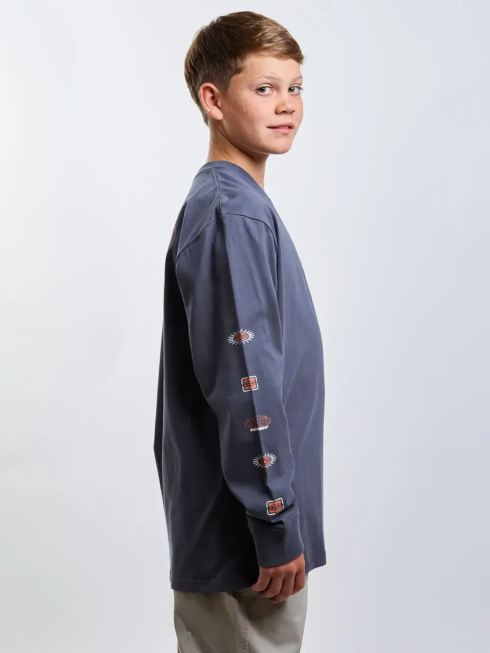 Polera Ml Venture Gris Infantil Maui And Sons 1