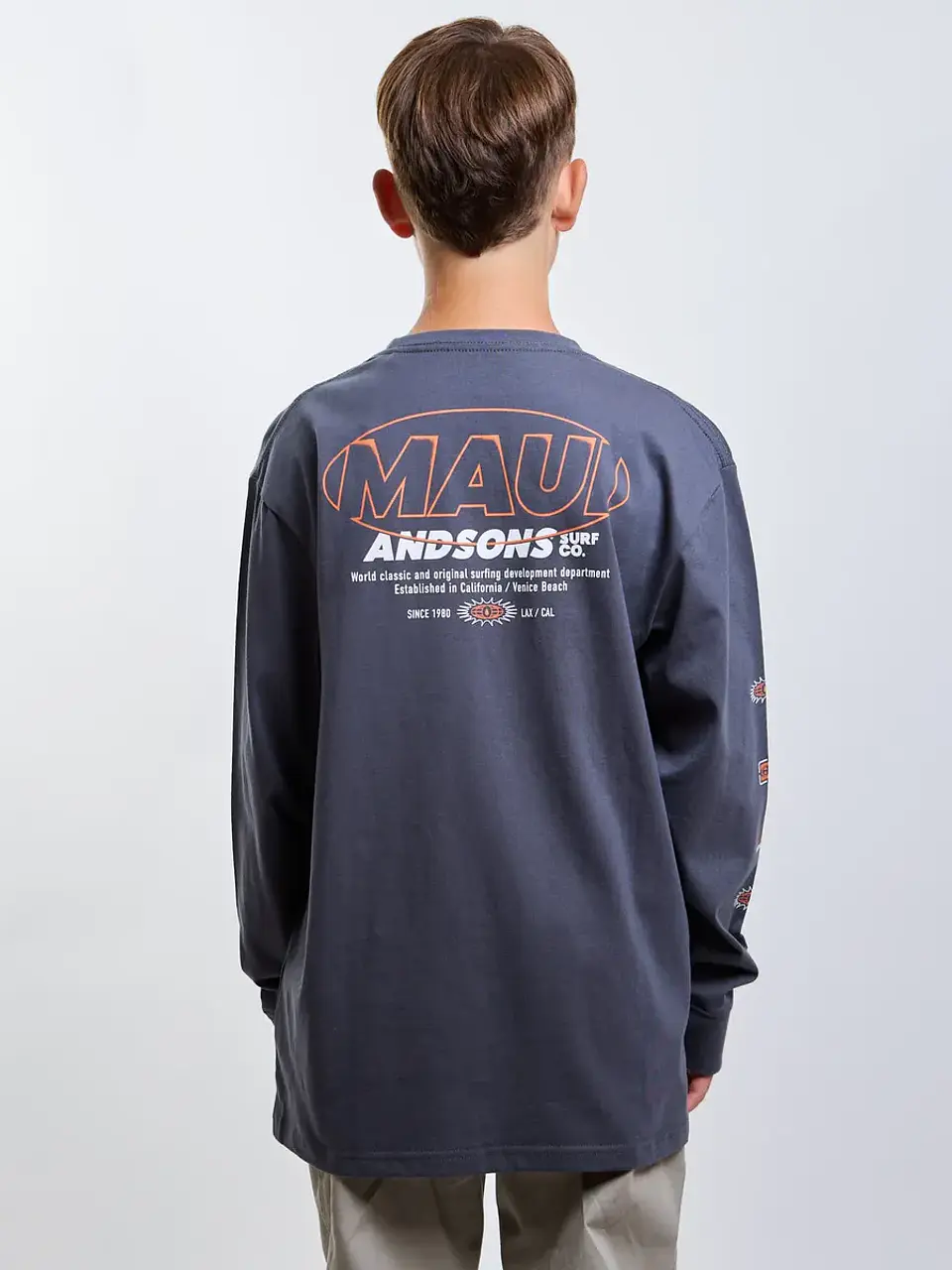 Polera Ml Venture Gris Infantil Maui And Sons 2