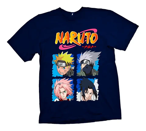 Polera Naruto Para Niños Estampada Dtf Cod 001