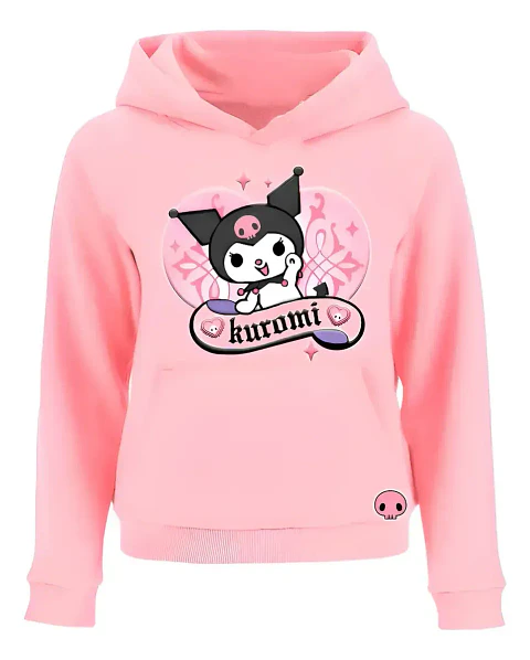 Polerón Kuromi Anime Amor Cool Infantil Con Capucha