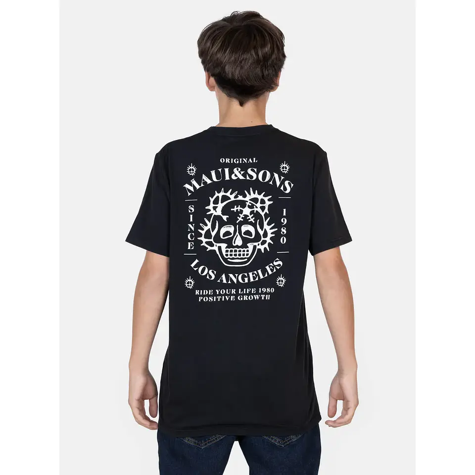 MAUI AND SONS | Polera MC SolSkyn Negro Infantil Maui 2
