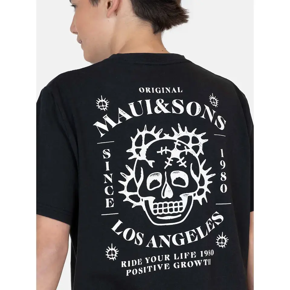 MAUI AND SONS | Polera MC SolSkyn Negro Infantil Maui 3