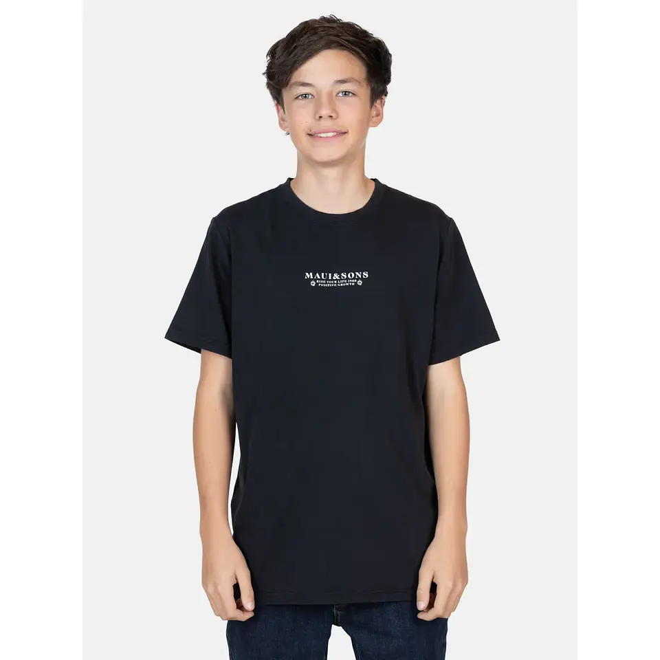 MAUI AND SONS | Polera MC SolSkyn Negro Infantil Maui 1