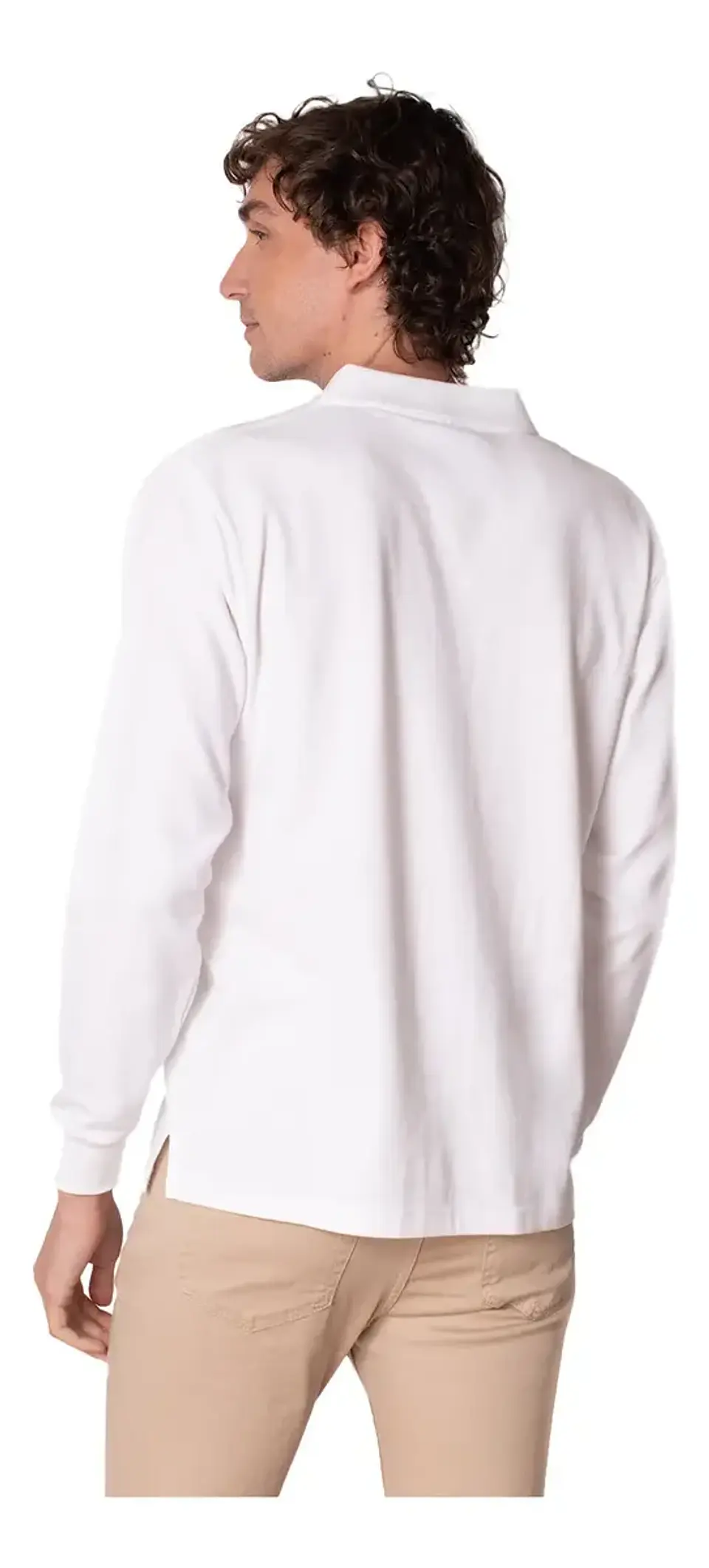 Polera Piqué Manga Larga Premium Textura Suave Hombre Uv+pro 2