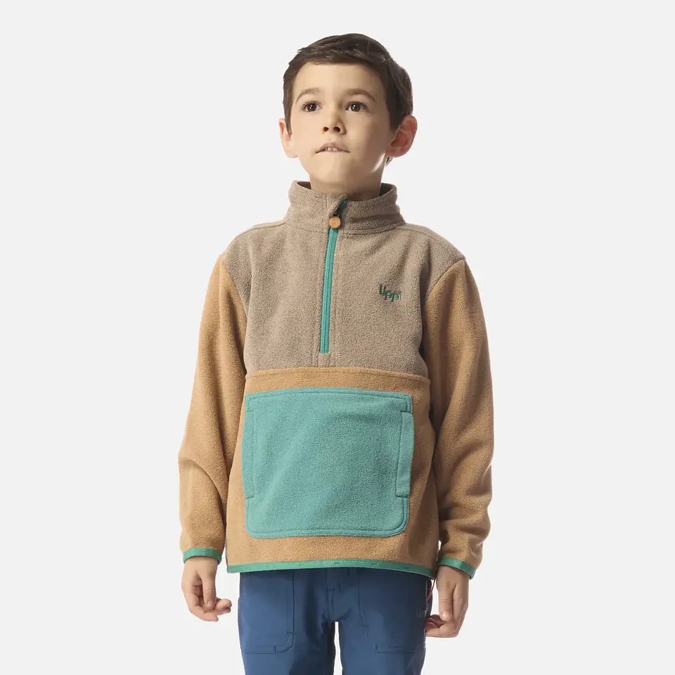 Polar Niño Forest 1/4 Zip Sweatshirt Cafe Claro Lippi 1