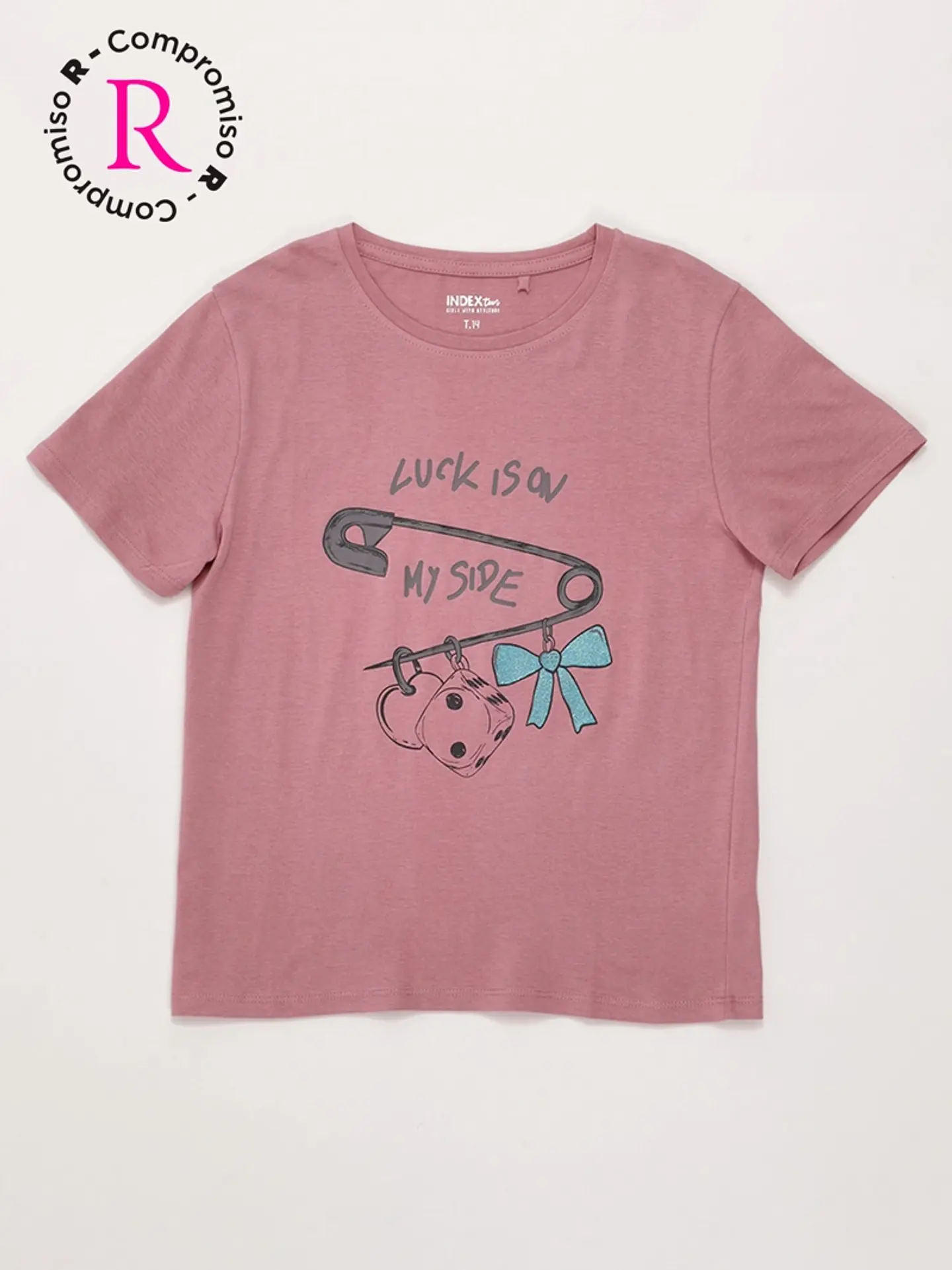 POLERA NIÑA INDEX TEEN ALGODÓN MANGA CORTA PRINT 3