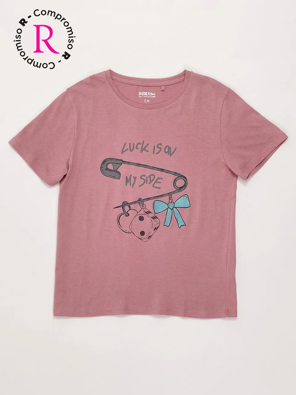POLERA NIÑA INDEX TEEN ALGODÓN MANGA CORTA PRINT 3