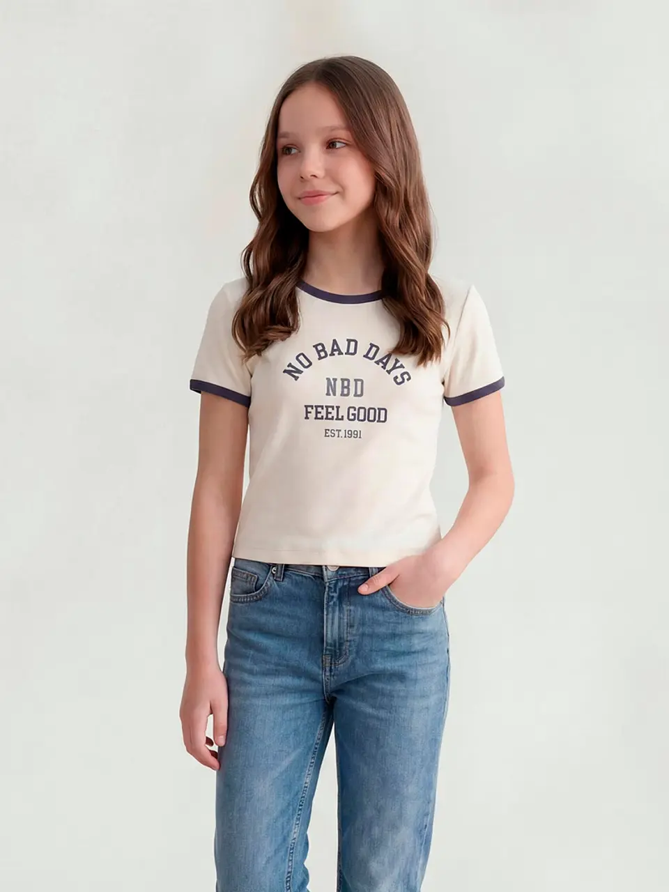 POLERA NIÑA INDEX TEEN ALGODÓN MANGA CORTA 1