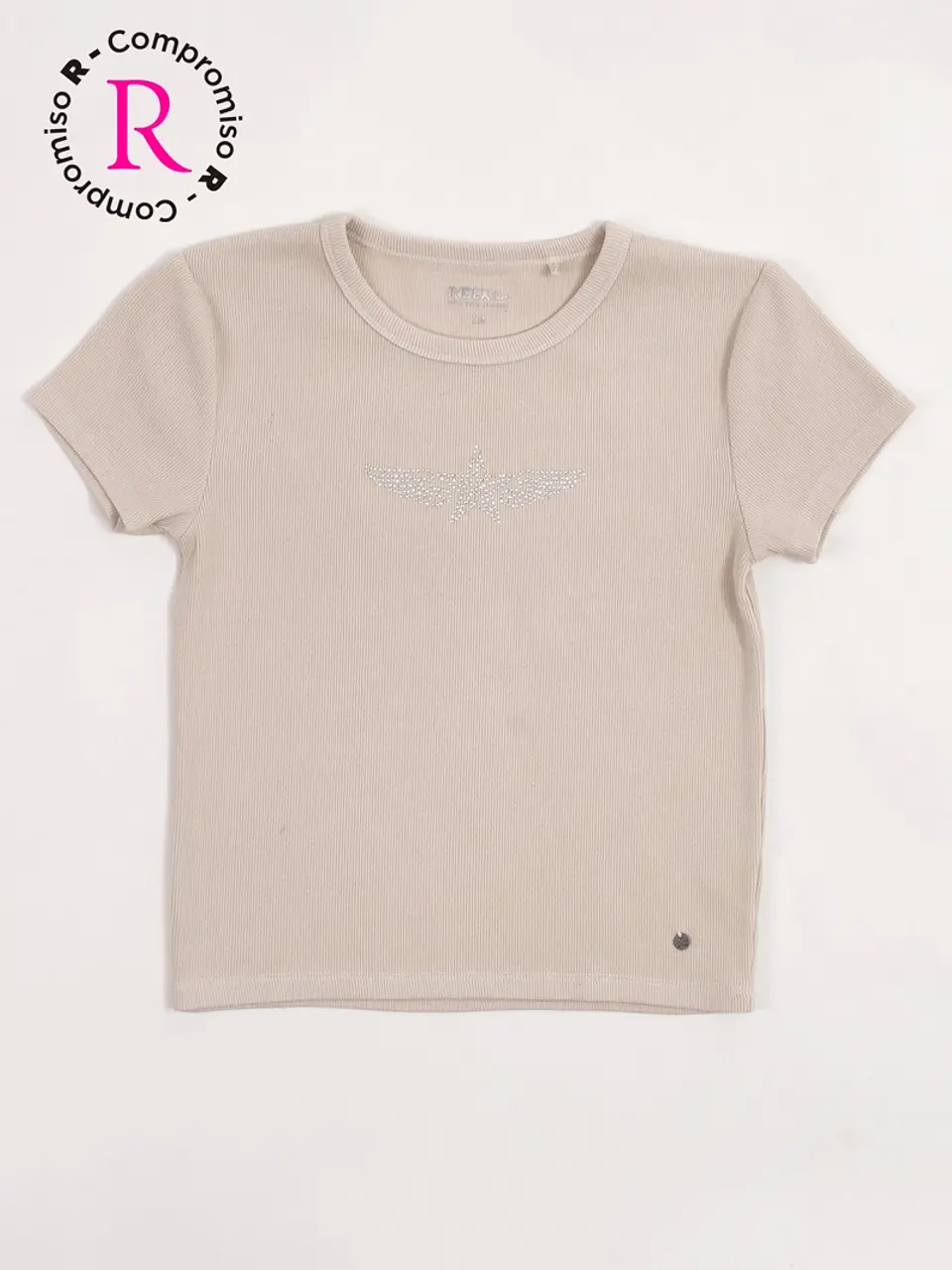 POLERA NIÑA INDEX TEEN ALGODÓN MANGA CORTA STRASS 3