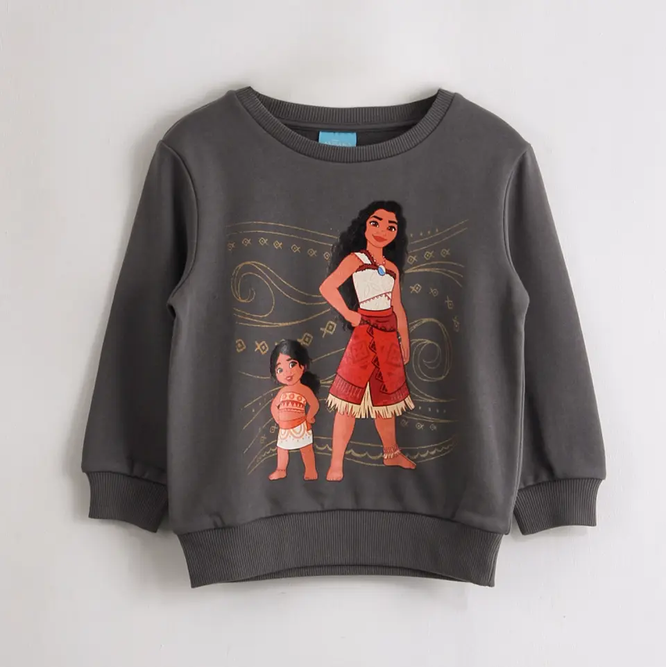 POLERON CERRADO NIÑA MOANA GRIS DISNEY 1