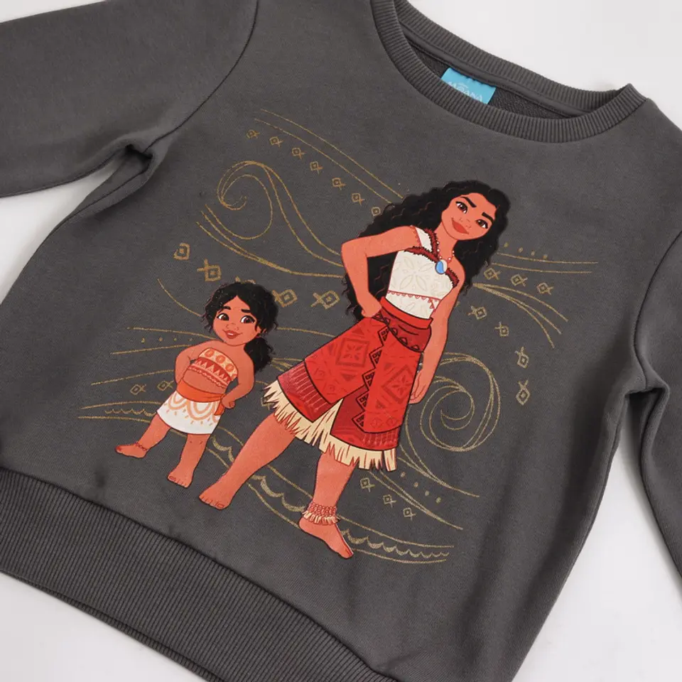 POLERON CERRADO NIÑA MOANA GRIS DISNEY 3