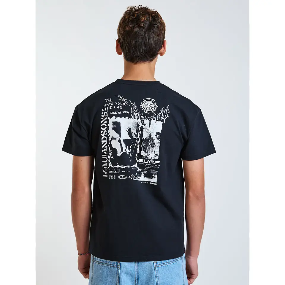 Polera MC Aquas Negro Infantil Maui and Sons 2