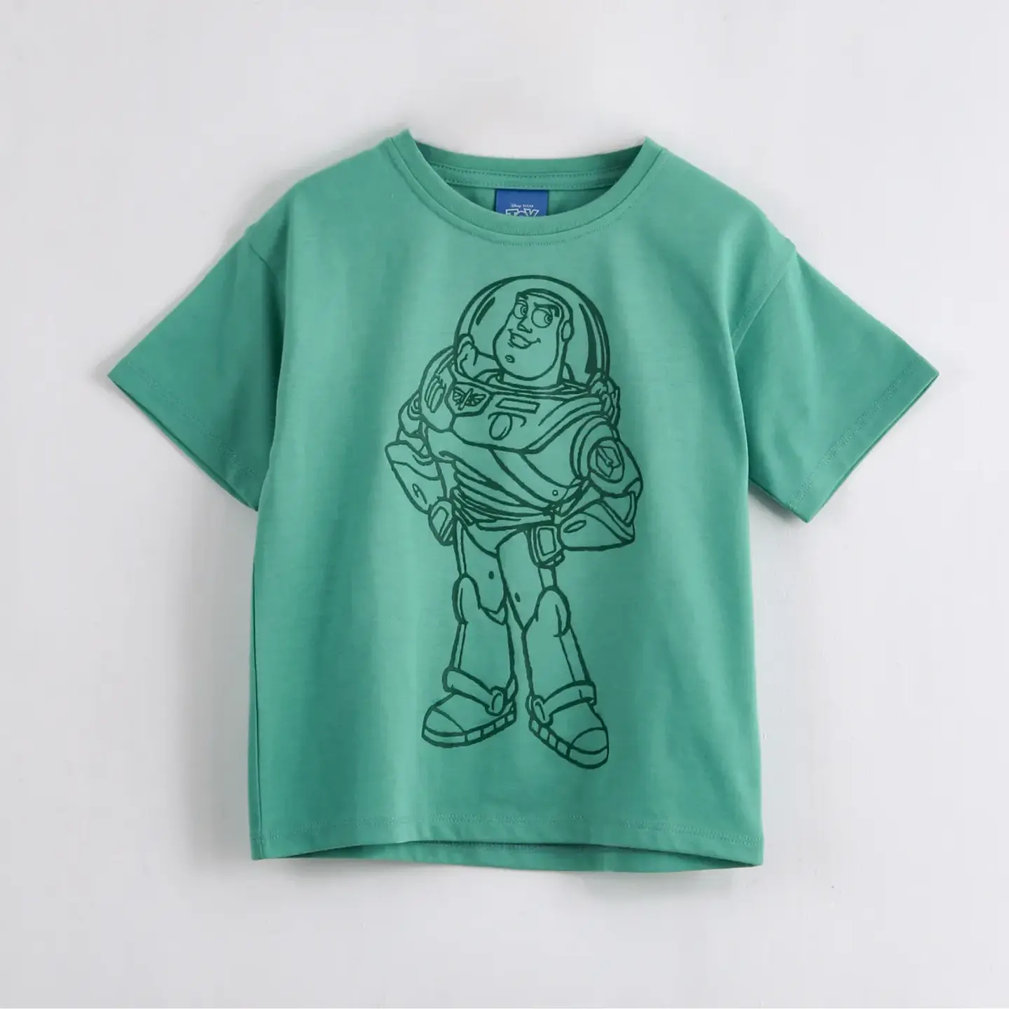 Polera Manga Corta Niño Buzz Lightyear Disney Outline Verde 1