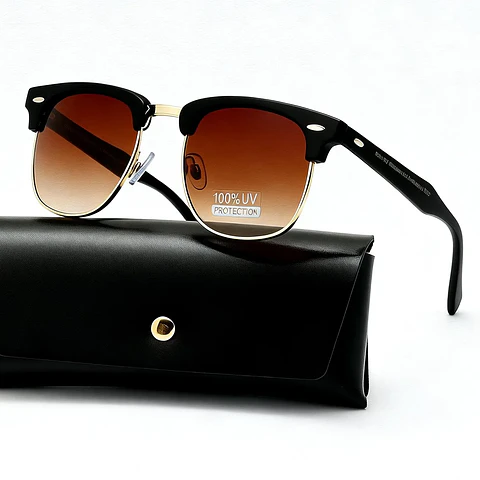 Polasup lentes Gafas de sol unisex clásicas y elegantes con montura grande proteccion uv400