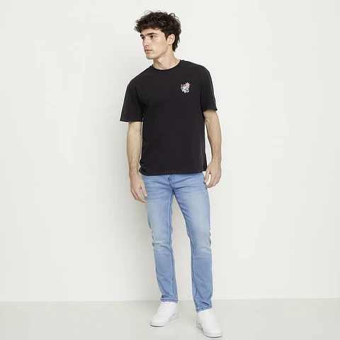 Jeans Skinny Fit Bearcliff Hombre Algodón Tiro Regular