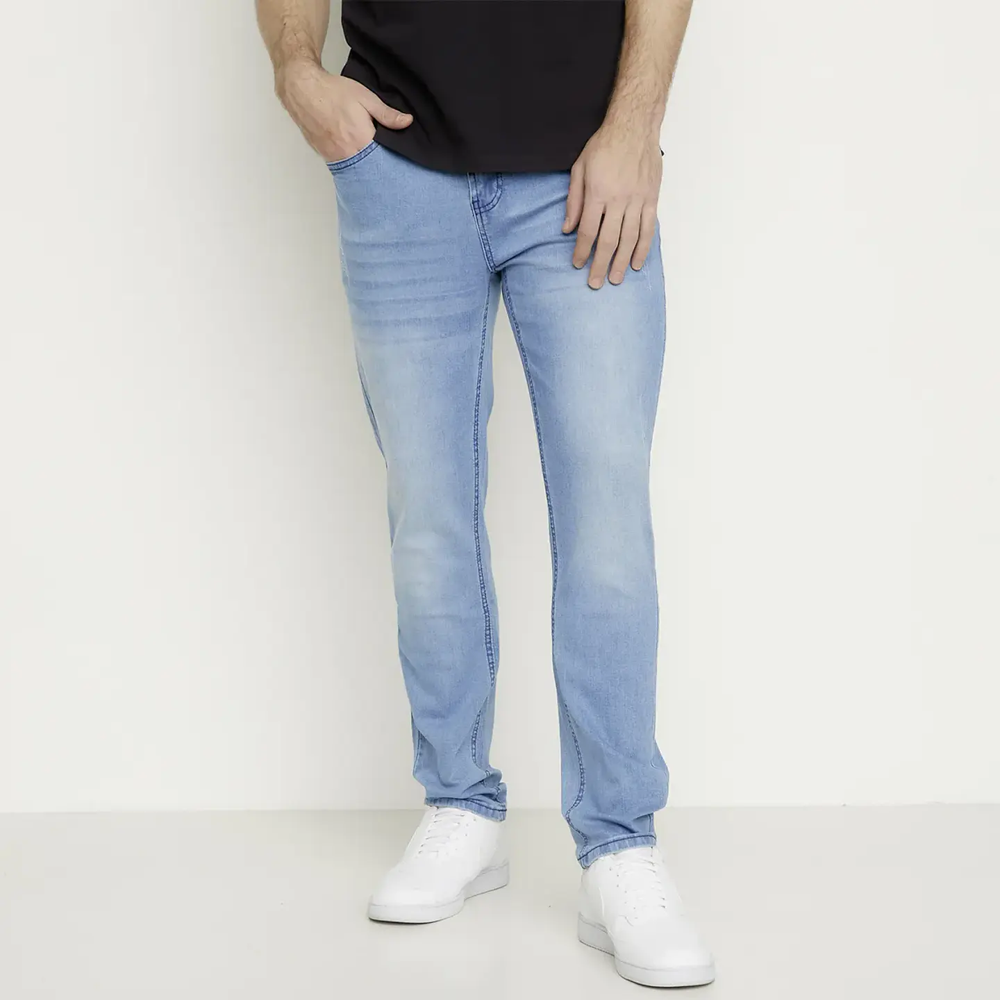 Jeans Skinny Fit Bearcliff Hombre Algodón Tiro Regular 3