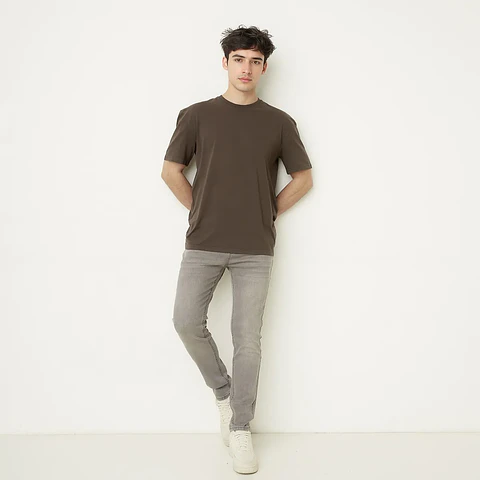 Jeans Skinny Fit Bearcliff Hombre Algodón Tiro Regular
