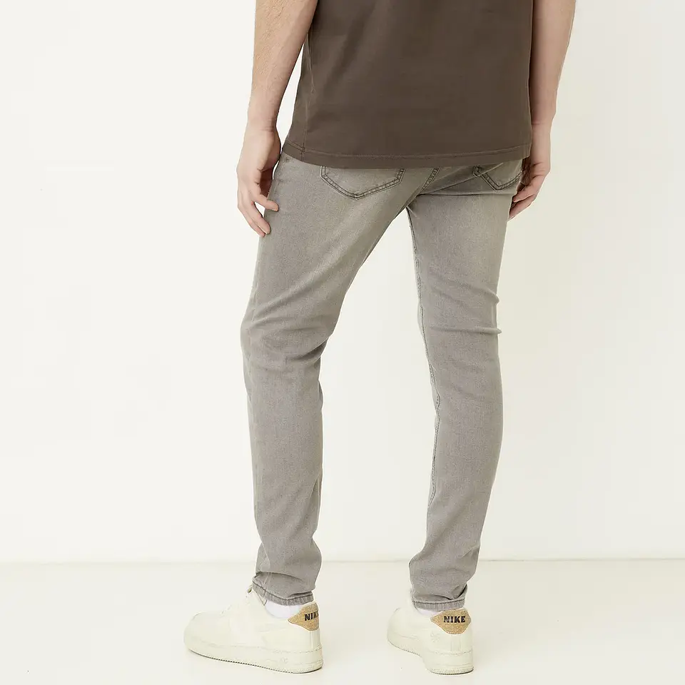 Jeans Skinny Fit Bearcliff Hombre Algodón Tiro Regular 3