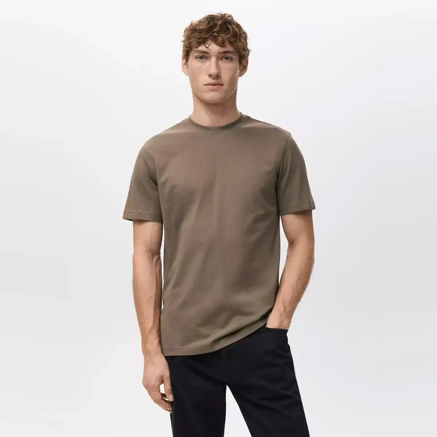 Polera Slim Fit 100% Algodón Hombre Mango Man 1