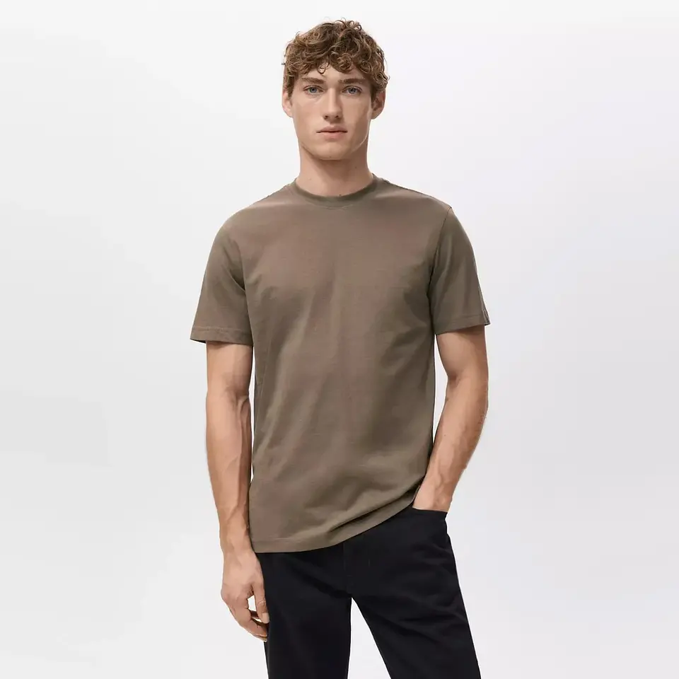 Polera Slim Fit 100% Algodón Hombre Mango Man 1
