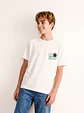 Polera Parche Frontal con Print Espalda - Miniatura 1