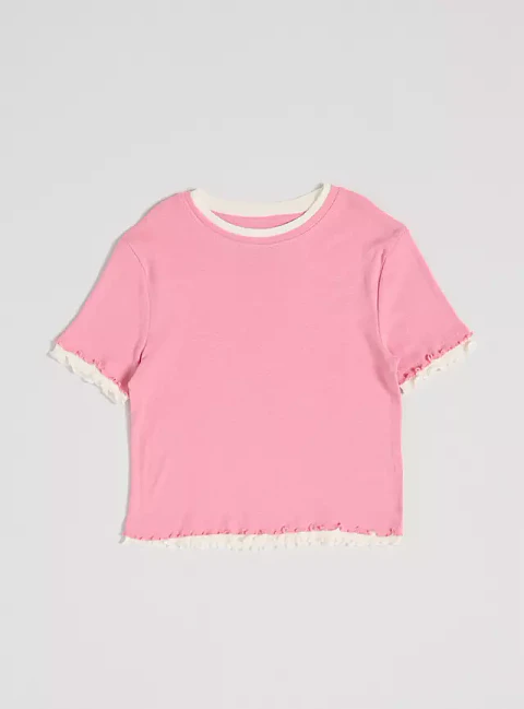 Polera Doble Capa Contraste Niña