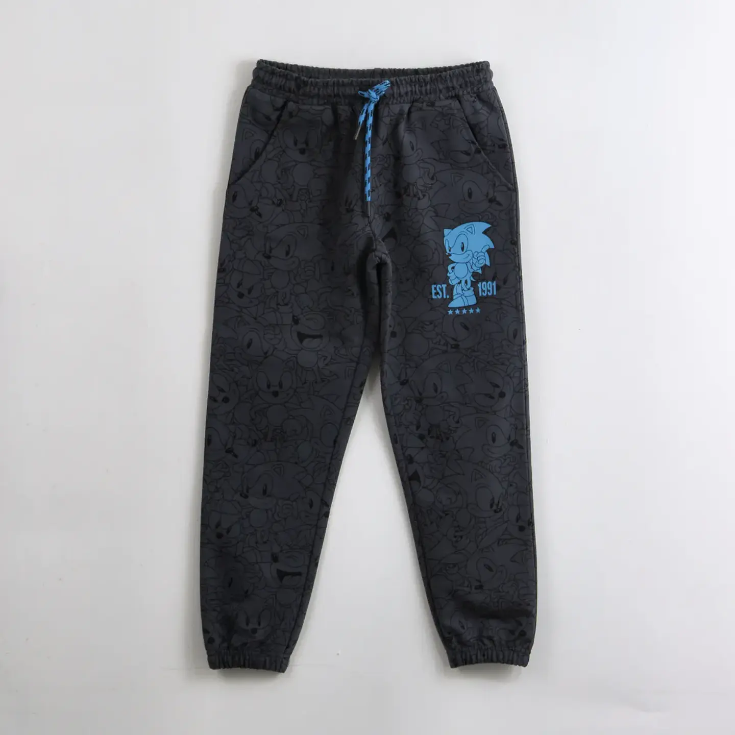 Pantalón de Buzo Niño Sonic Full Print Negro 3