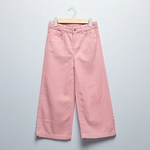 Jeans Wide Leg Yamp Niña Denim Algodón Tiro Medio