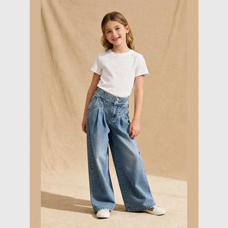 Jeans Niña Algodón Azul Colloky 3
