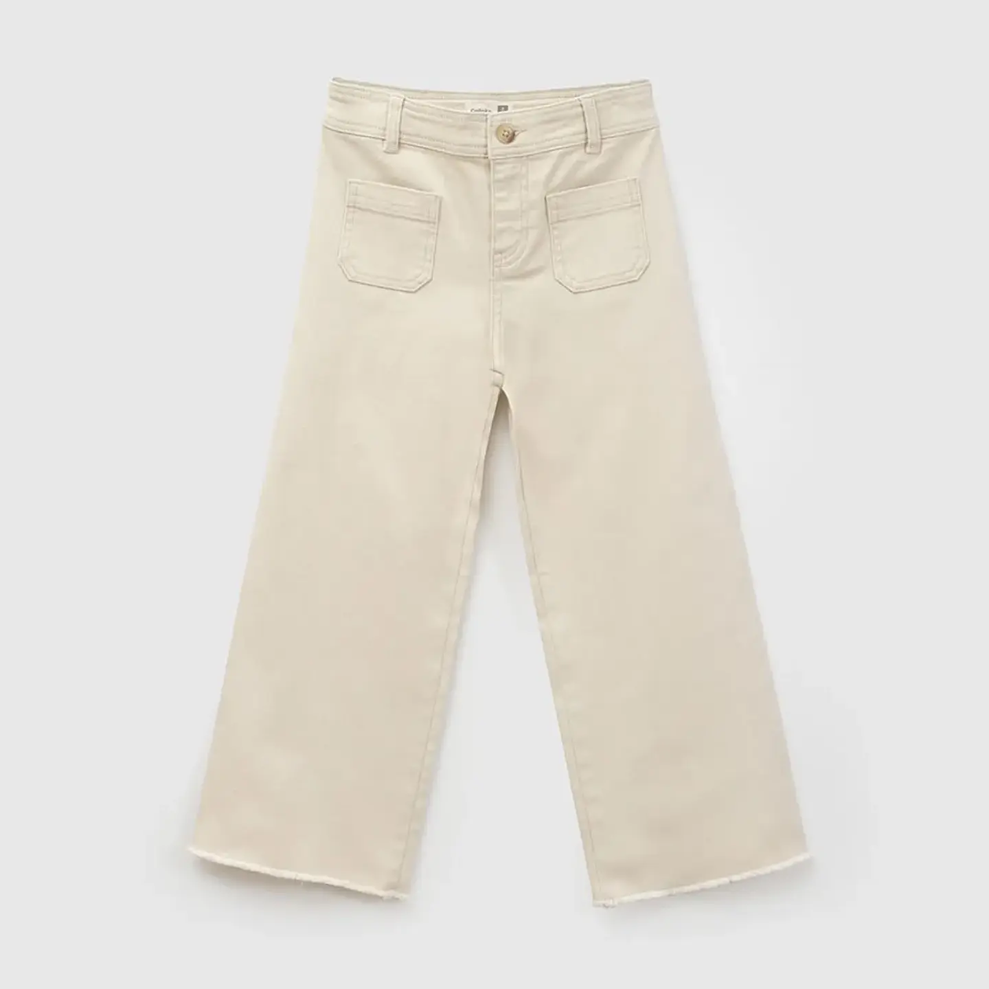 Pantalón gabardina culotte niña beige 34A a 1213A 3