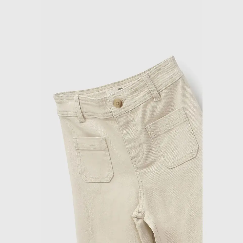 Pantalón gabardina culotte niña beige 34A a 1213A 2