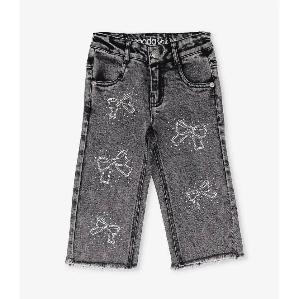 Jeans niña con lazos negro Limonada 3