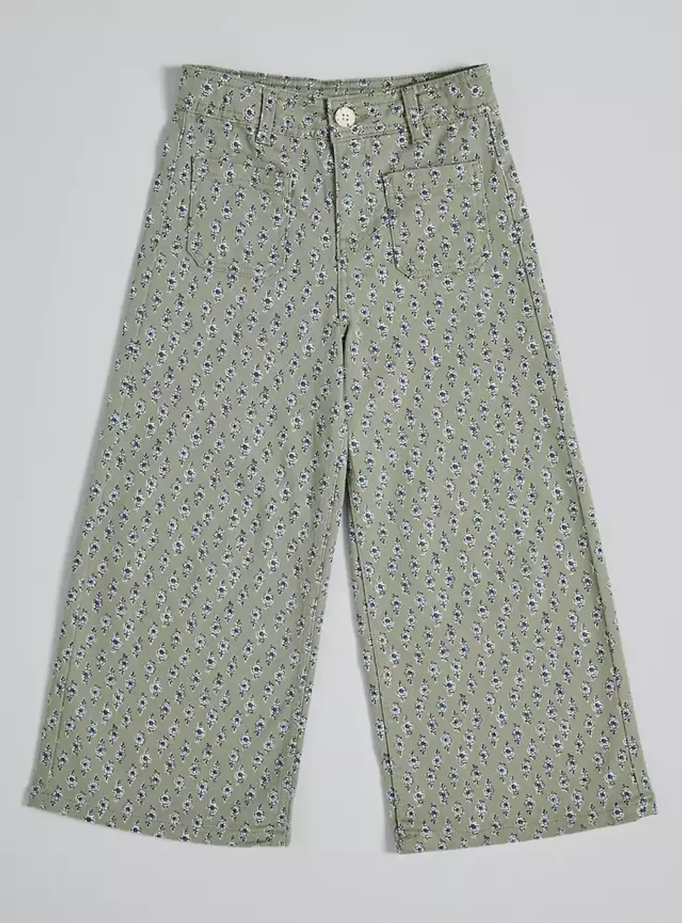 Pantalón Estampado Floral en Constraste 2