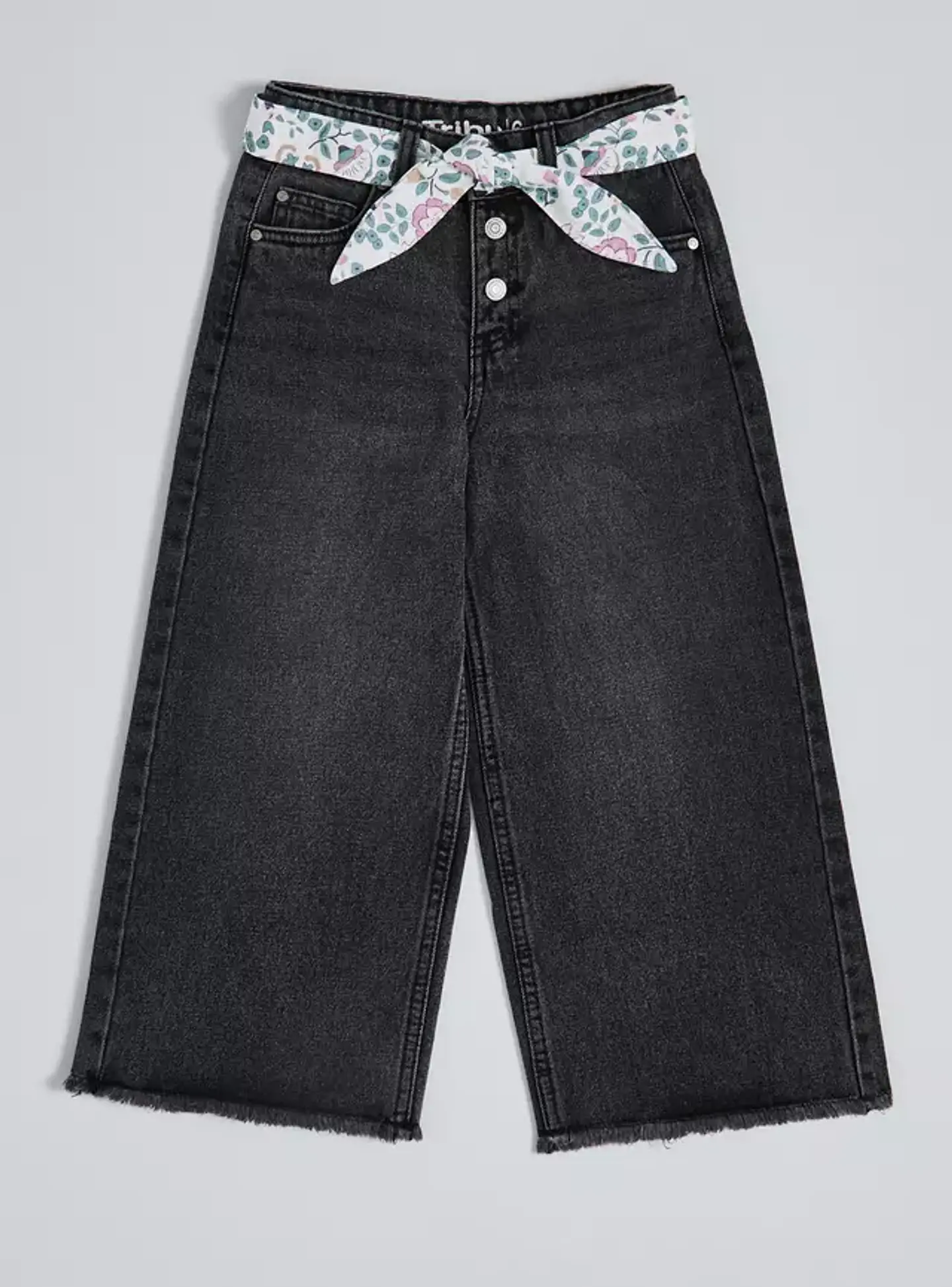 Jeans con Cinturón de Tela Estampado 2