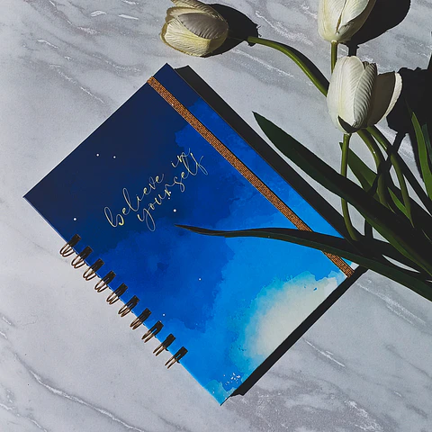 Cuaderno A5 (Tapa Dura) Believe in Yourself - 80 hojas puntos