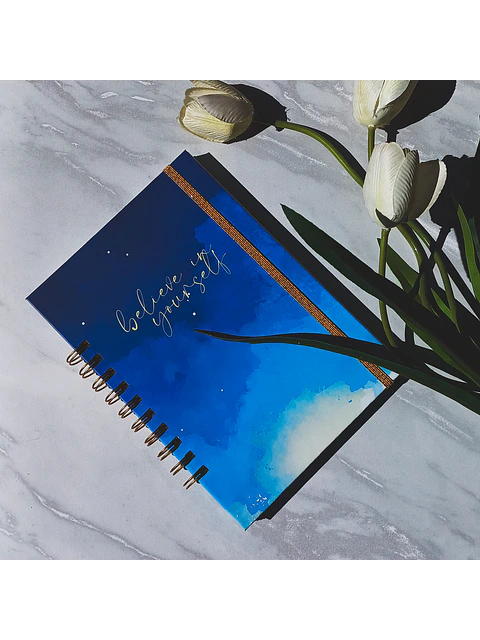 Cuaderno A5 (Tapa Dura) Believe in Yourself - 80 hojas puntos 1