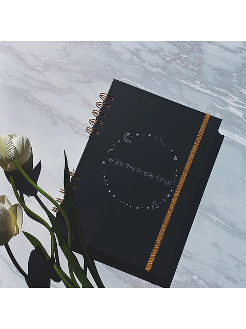 Cuaderno A5 (Tapa Dura) Enjoy the simple things - 100 hojas cuadros 1