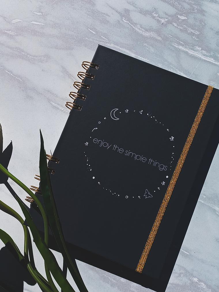 Cuaderno A5 (Tapa Dura) Enjoy the simple things - 100 hojas cuadros 1