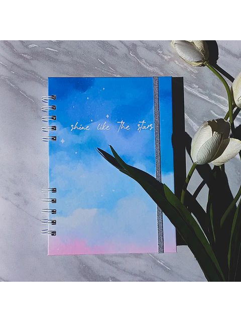 Cuaderno A5 (Tapa Dura) Shine like the stars - 100 hojas cuadros 1