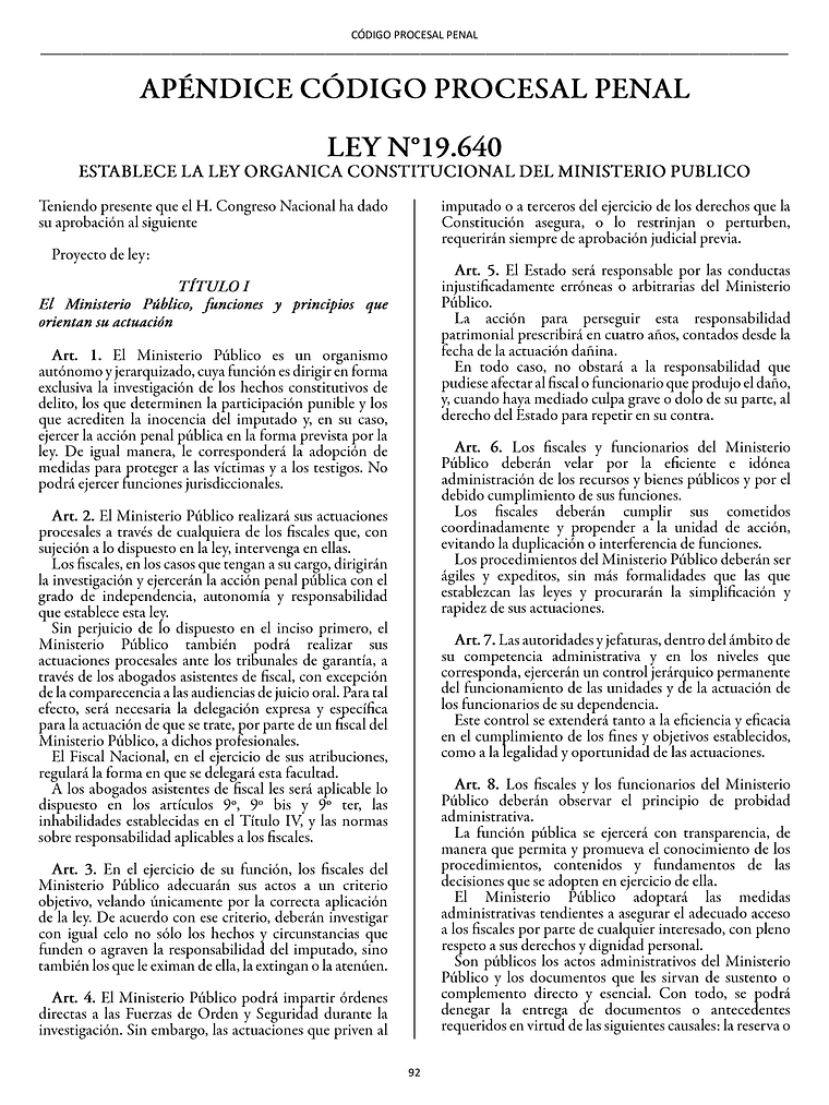 Código Procesal Penal + Apéndice (Tapa Dura Carta)  4