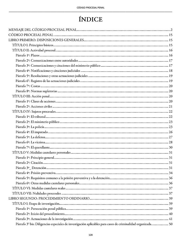 Código Procesal Penal + Apéndice (Tapa Dura Carta)  5