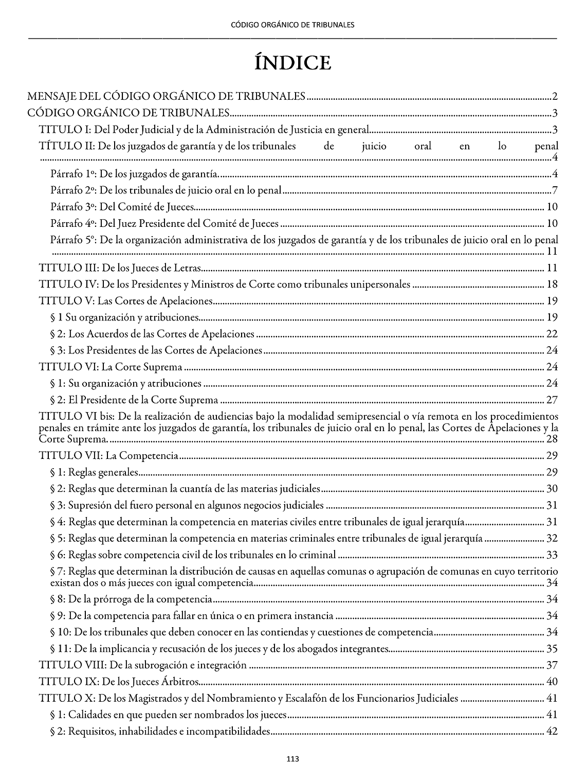 Código Orgánico de Tribunales + Apéndice (Tapa Dura Carta) 4