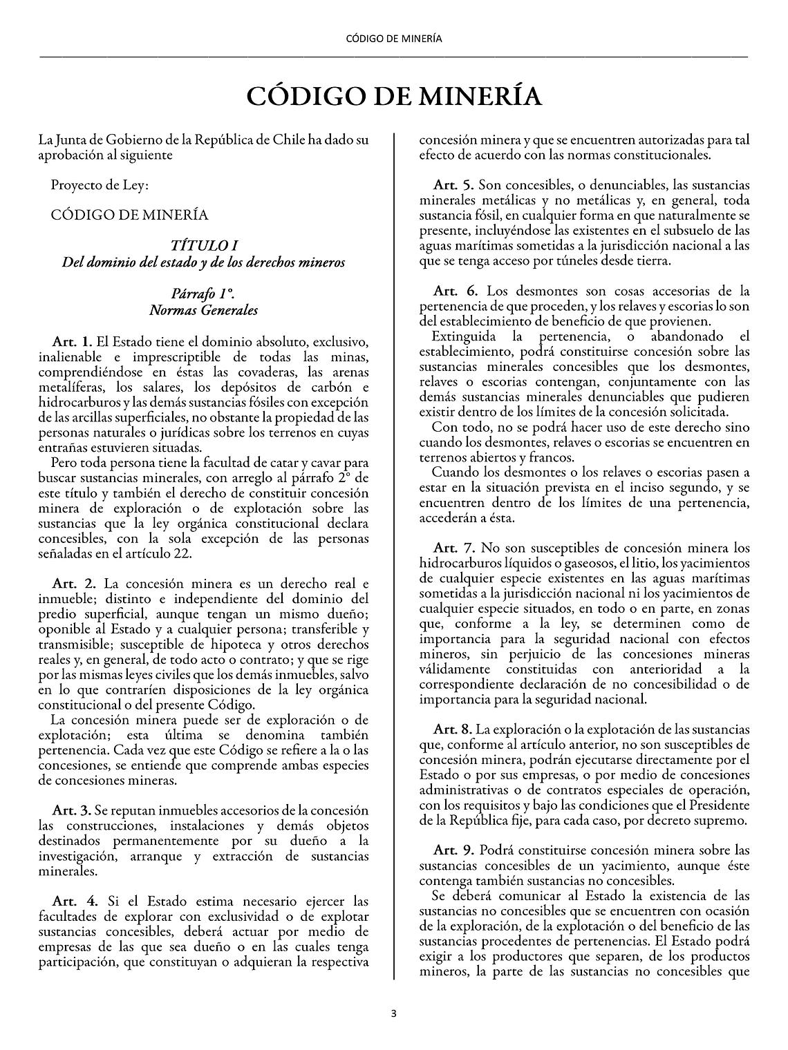 Código de Minería + Apéndice (Tapa Dura Carta) 3